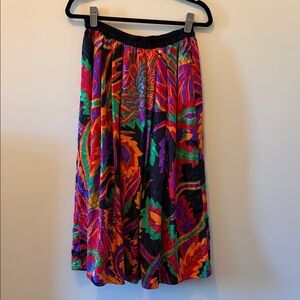 Vibrant Multicolor Vintage Women's Skirt SZ 12